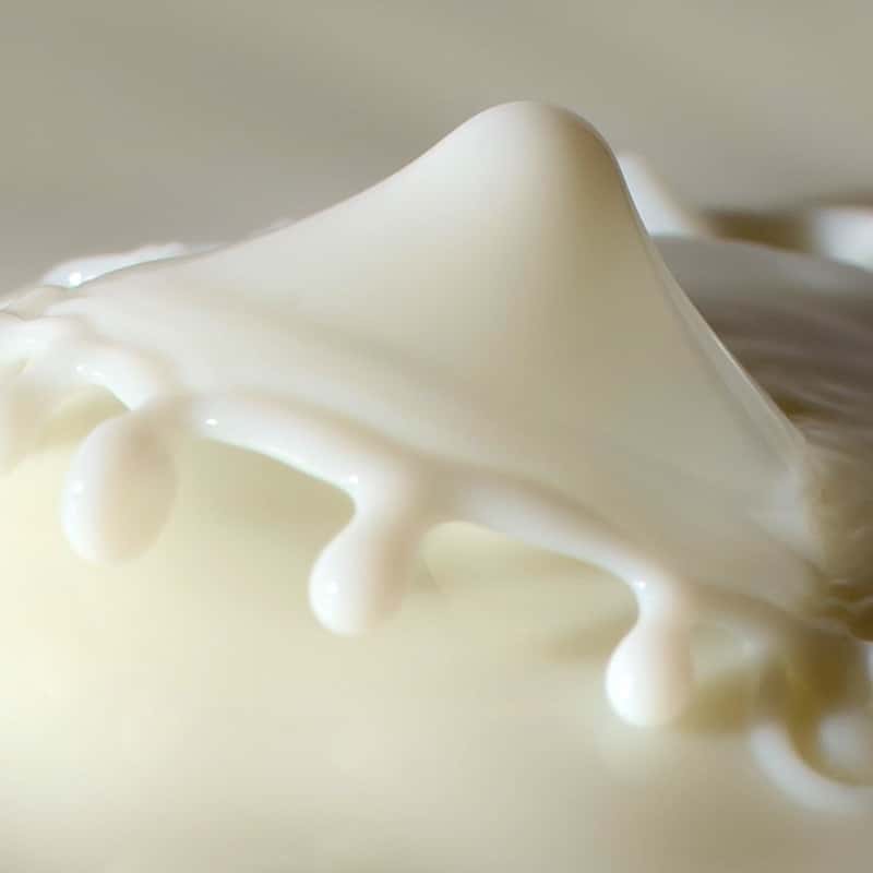 Milk splashing, close up