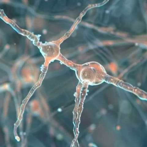 Nerve cells, close up