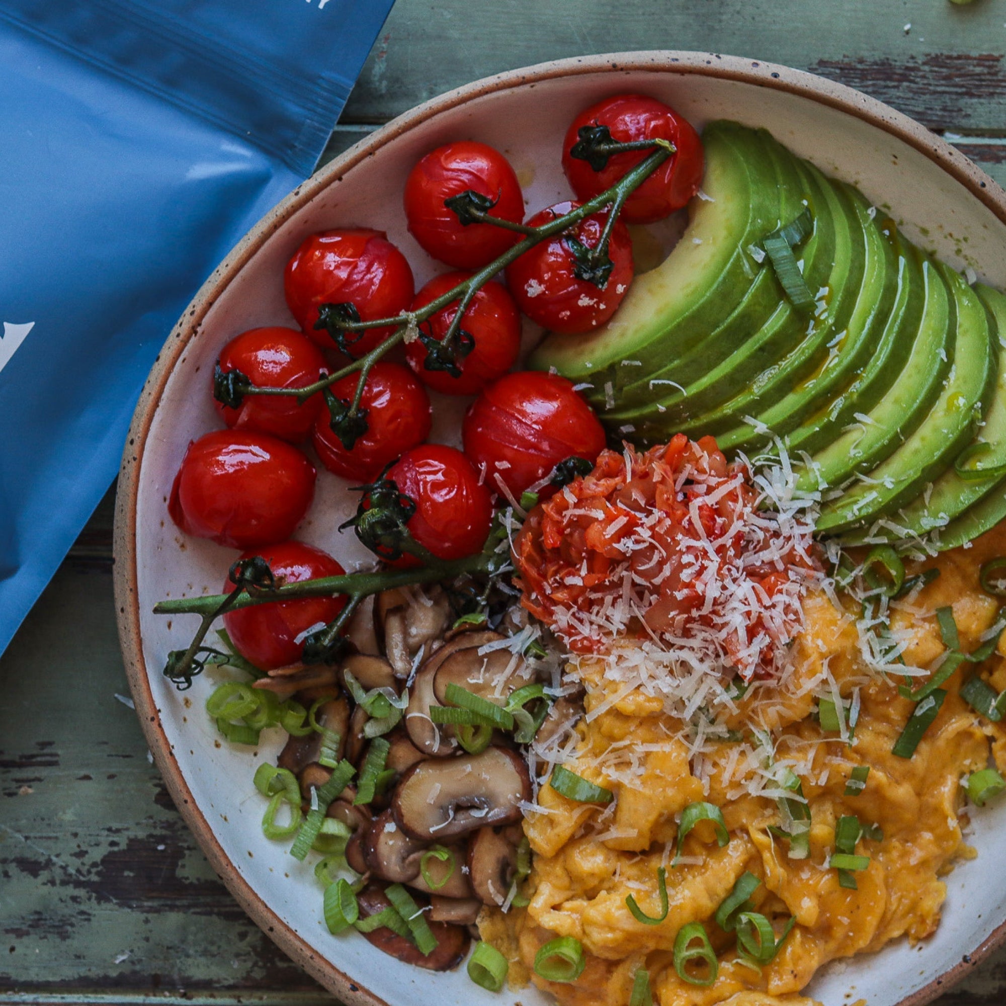 Kimchi Scrambled Egg Bowl