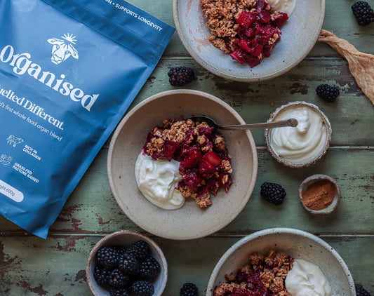 Organ & Blackberry Crumble