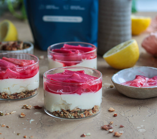 No Bake Rhubarb Cheesecake